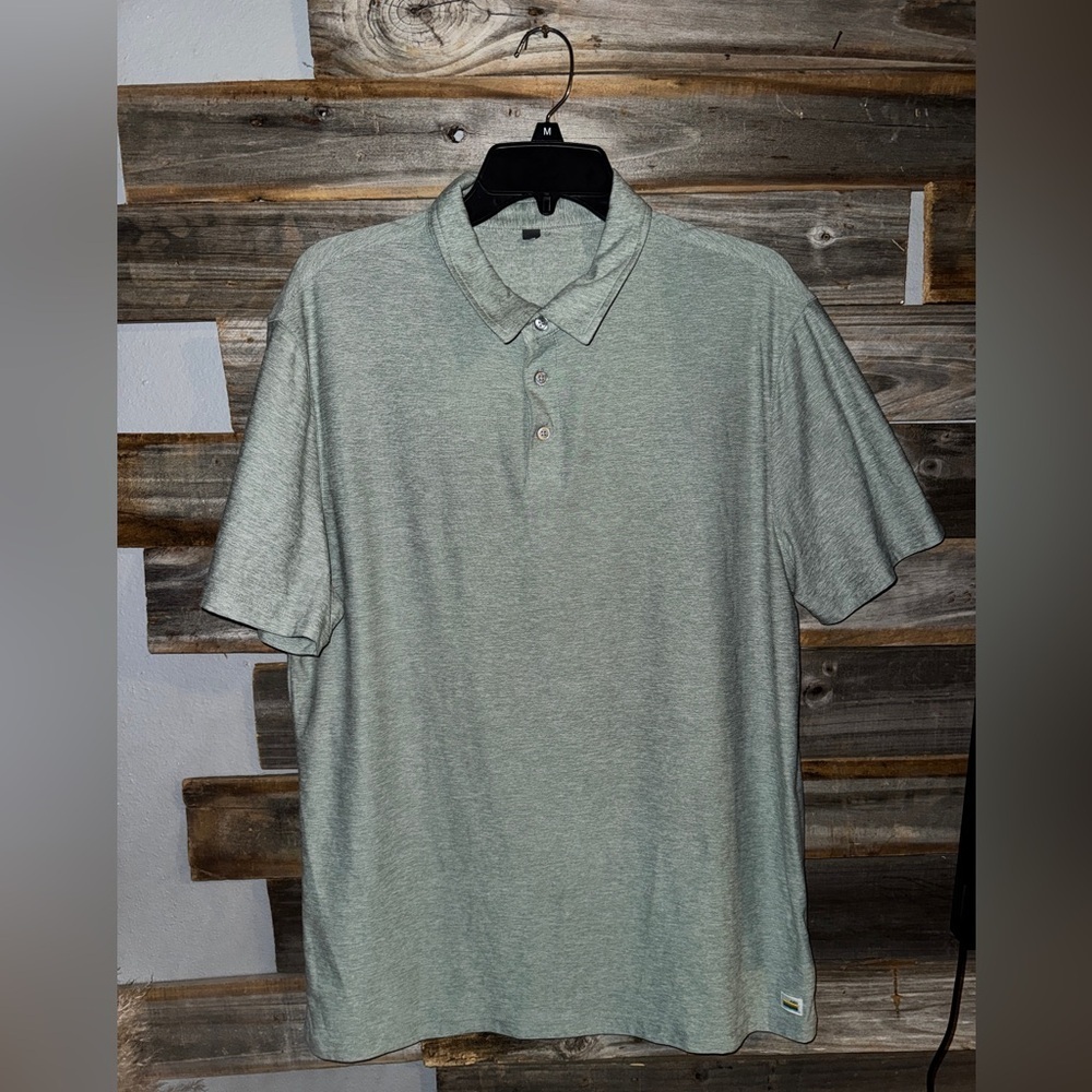 Vuori- Strato Tech Polo- agave green heather- read measurements - Picture 2 of 8